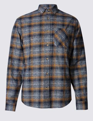 Pure Cotton Tailored Fit Checked Shirt